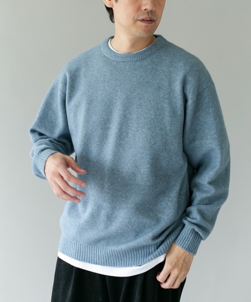 URBAN RESEARCH DOORS(アーバンリサーチドアーズ)の「『WEB限定』ウール混もちもちルーズニット(ニット/セーター・メンズ・ブルー/グレー/ピンク/ブラック・MEDIUM/LARGE/X-LARGE)」の17枚目の写真