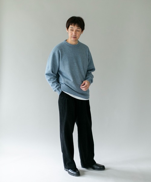URBAN RESEARCH DOORS(アーバンリサーチドアーズ)の「『WEB限定』ウール混もちもちルーズニット(ニット/セーター・メンズ・ブルー/グレー/ピンク/ブラック・MEDIUM/LARGE/X-LARGE)」の19枚目の写真