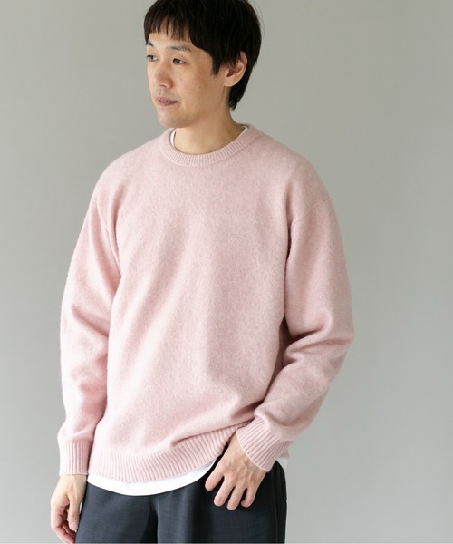 URBAN RESEARCH DOORS(アーバンリサーチドアーズ)の「『WEB限定』ウール混もちもちルーズニット(ニット/セーター・メンズ・ブルー/グレー/ピンク/ブラック・MEDIUM/LARGE/X-LARGE)」の21枚目の写真