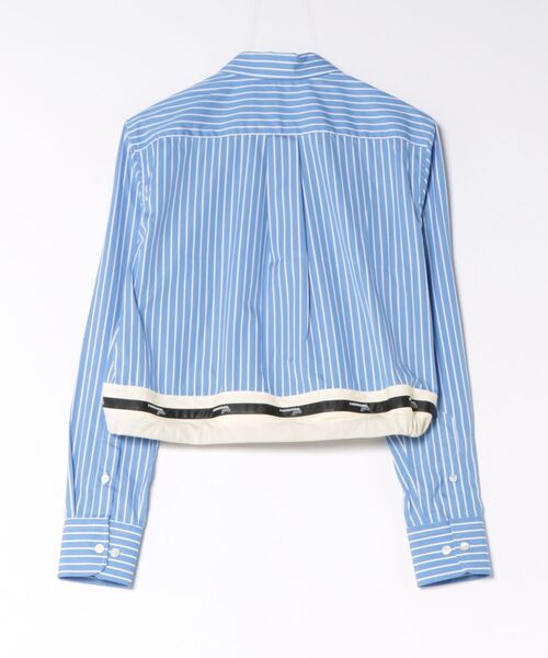 HOMME girls(オムガールズ)の「BELTED SHIRT HGSH064(シャツ/ブラウス・レディース・ブルー/ホワイト・SMALL)」の3枚目の写真