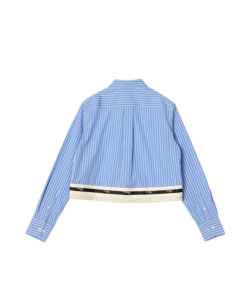HOMME girls(オムガールズ)の「BELTED SHIRT HGSH064(シャツ/ブラウス・レディース・ブルー/ホワイト・SMALL)」の8枚目の写真
