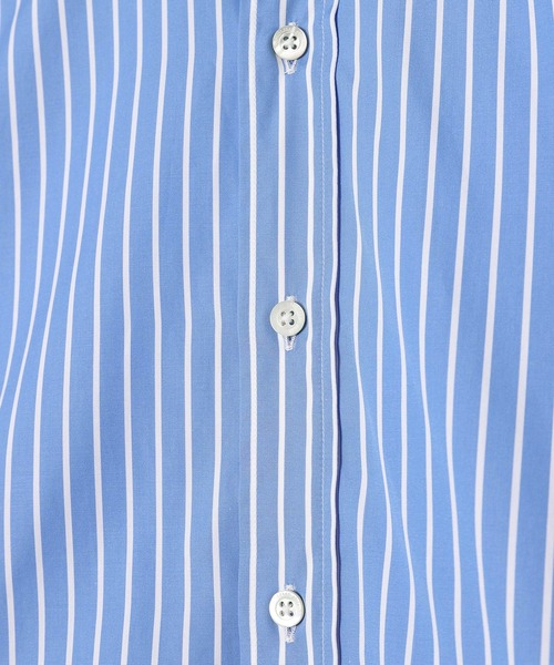HOMME girls(オムガールズ)の「BELTED SHIRT HGSH064(シャツ/ブラウス・レディース・ブルー/ホワイト・SMALL)」の6枚目の写真