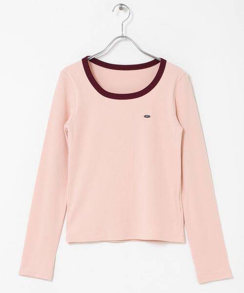 SENSE OF PLACE by URBAN RESEARCH(センスオブプレイスバイアーバンリサーチ)の「ラウンドネックリブTシャツ(Tシャツ/カットソー・レディース・グレー/ブラウン系その他/ピンク/ネイビー・ONE)」の4枚目の写真