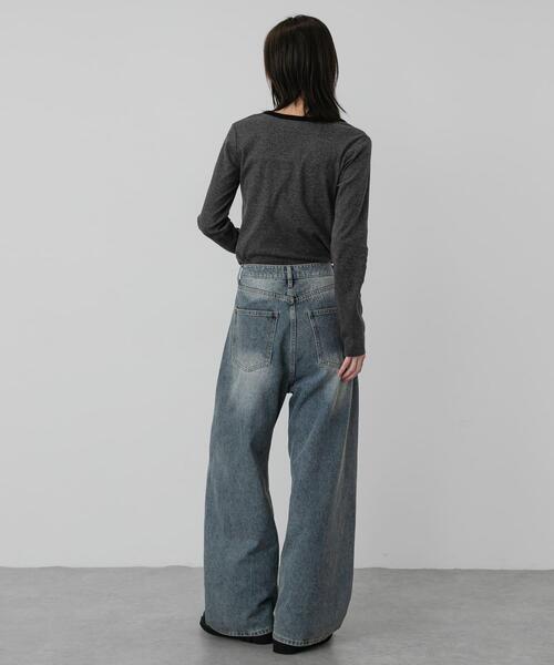 SENSE OF PLACE by URBAN RESEARCH(センスオブプレイスバイアーバンリサーチ)の「ラウンドネックリブTシャツ(Tシャツ/カットソー・レディース・グレー/ブラウン系その他/ピンク/ネイビー・ONE)」の16枚目の写真