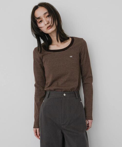 SENSE OF PLACE by URBAN RESEARCH(センスオブプレイスバイアーバンリサーチ)の「ラウンドネックリブTシャツ(Tシャツ/カットソー・レディース・グレー/ブラウン系その他/ピンク/ネイビー・ONE)」の14枚目の写真