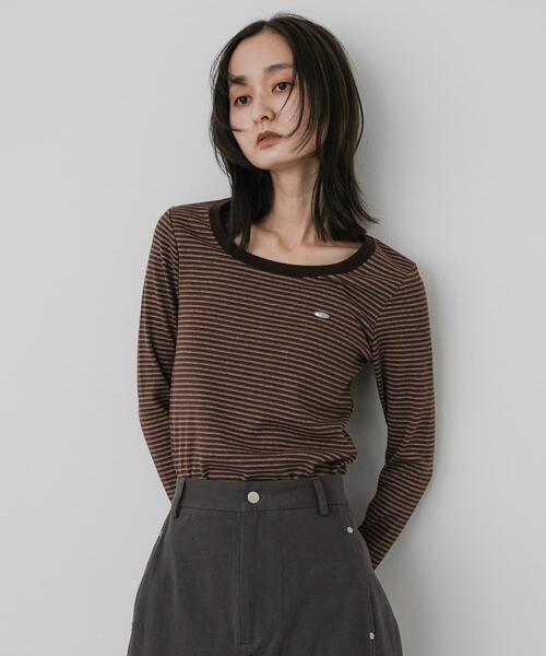 SENSE OF PLACE by URBAN RESEARCH(センスオブプレイスバイアーバンリサーチ)の「ラウンドネックリブTシャツ(Tシャツ/カットソー・レディース・グレー/ブラウン系その他/ピンク/ネイビー・ONE)」の15枚目の写真