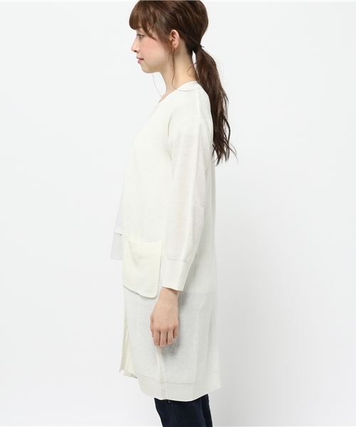 one after another NICE CLAUP(ワンアフターアナザーナイスクラップ)の「【ナイスクラップ】ロングカーディガン(カーディガン/ボレロ・レディース・アイボリー/イエロー/サックスブルー/ネイビー・FREE)」の13枚目の写真