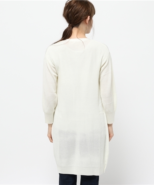 one after another NICE CLAUP(ワンアフターアナザーナイスクラップ)の「【ナイスクラップ】ロングカーディガン(カーディガン/ボレロ・レディース・アイボリー/イエロー/サックスブルー/ネイビー・FREE)」の6枚目の写真