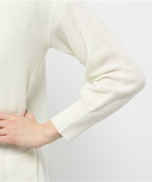 one after another NICE CLAUP(ワンアフターアナザーナイスクラップ)の「【ナイスクラップ】ロングカーディガン(カーディガン/ボレロ・レディース・アイボリー/イエロー/サックスブルー/ネイビー・FREE)」の8枚目の写真