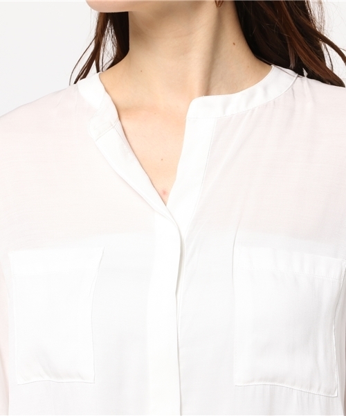 NATURAL BEAUTY BASIC(ナチュラルビューティーベーシック)の「ビエラダブルポケットシャツ(シャツ/ブラウス・レディース・カーキ/ホワイト系その他/ダークネイビー・MEDIUM/LARGE/SMALL)」の11枚目の写真