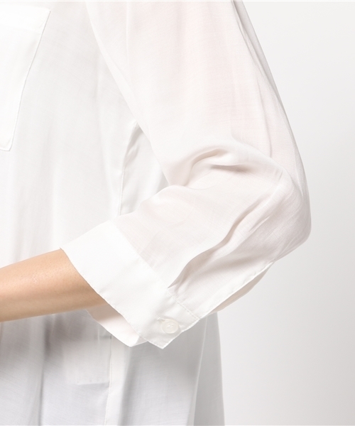 NATURAL BEAUTY BASIC(ナチュラルビューティーベーシック)の「ビエラダブルポケットシャツ(シャツ/ブラウス・レディース・カーキ/ホワイト系その他/ダークネイビー・MEDIUM/LARGE/SMALL)」の13枚目の写真
