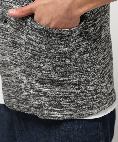 VENCEEXCHANGE（ヴァンスエクスチェンジ）の「T/R/PUニットソーテーラードジャケット    （テーラードジャケット・メンズ・ネイビー/ブラック・LARGE/MEDIUM）」の4枚目の写真