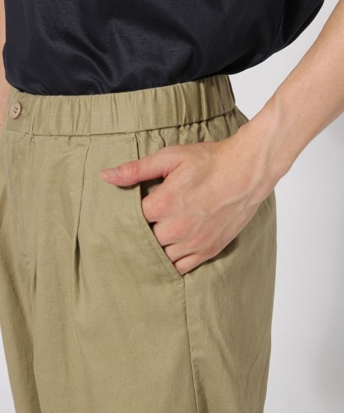 RAGEBLUE（レイジブルー）の「リネンタックハーフパンツ/727089（その他パンツ・メンズ・ベージュ/ブラック・MEDIUM/LARGE）」の6枚目の写真
