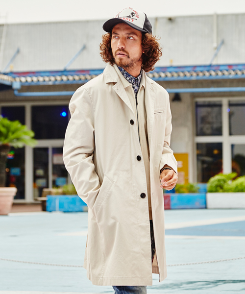 HYSTERIC GLAMOUR(ヒステリックグラマー)の「チェスターCO(チェスターコート・メンズ・ホワイト/ベージュ/ブラック・MEDIUM/SMALL)」の1枚目の写真