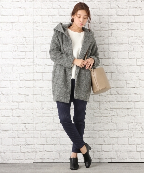 LEPSIM（レプシィム）の「ストレッチガラスリムパンツ2　735847（その他パンツ・レディース・グレー/ブラック/ストライプ/グリーン・MEDIUM/SMALL/LARGE）」の6枚目の写真