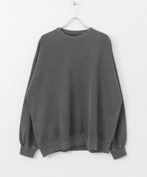 SENSE OF PLACE by URBAN RESEARCH（センスオブプレイスバイアーバンリサーチ）の「ピグメントビッグスウェットシャツ（スウェット・メンズ・チャコールグレー/ライトグレー/ピンク/イエロー・MEDIUM/LARGE）」の15枚目の写真