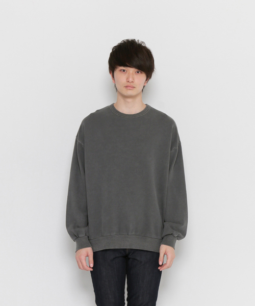 SENSE OF PLACE by URBAN RESEARCH（センスオブプレイスバイアーバンリサーチ）の「ピグメントビッグスウェットシャツ（スウェット・メンズ・チャコールグレー/ライトグレー/ピンク/イエロー・MEDIUM/LARGE）」の10枚目の写真