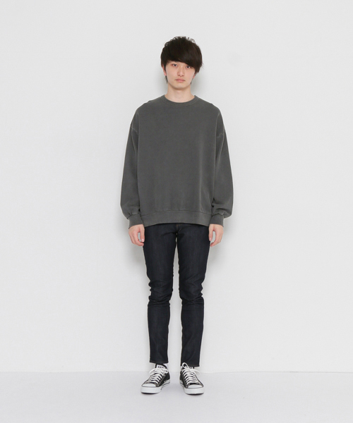 SENSE OF PLACE by URBAN RESEARCH（センスオブプレイスバイアーバンリサーチ）の「ピグメントビッグスウェットシャツ（スウェット・メンズ・チャコールグレー/ライトグレー/ピンク/イエロー・MEDIUM/LARGE）」の11枚目の写真