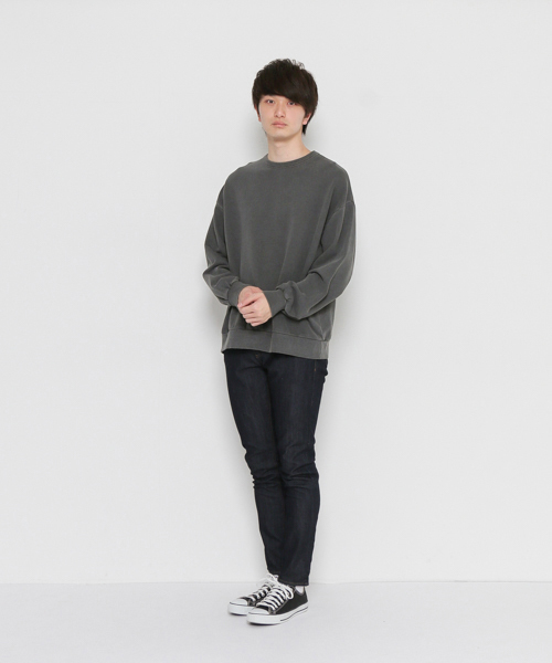 SENSE OF PLACE by URBAN RESEARCH（センスオブプレイスバイアーバンリサーチ）の「ピグメントビッグスウェットシャツ（スウェット・メンズ・チャコールグレー/ライトグレー/ピンク/イエロー・MEDIUM/LARGE）」の12枚目の写真