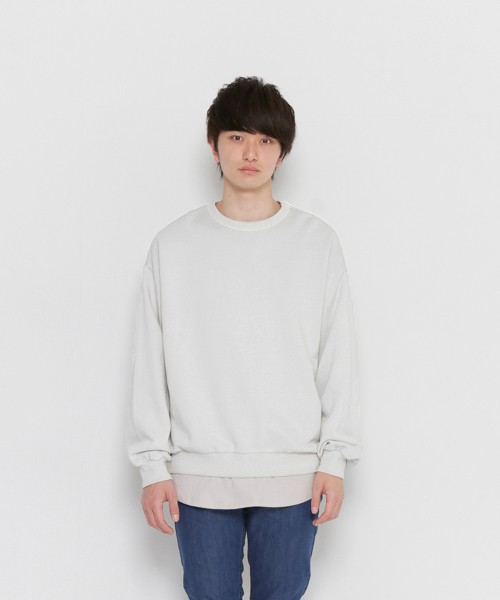 SENSE OF PLACE by URBAN RESEARCH（センスオブプレイスバイアーバンリサーチ）の「ピグメントビッグスウェットシャツ（スウェット・メンズ・チャコールグレー/ライトグレー/ピンク/イエロー・MEDIUM/LARGE）」の13枚目の写真