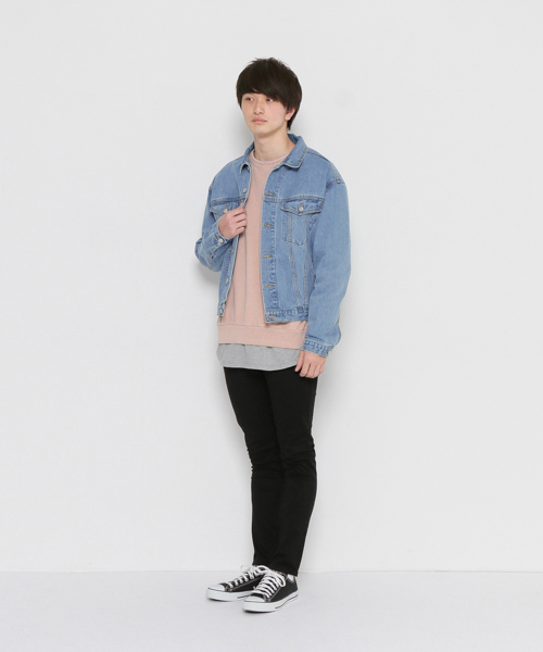 SENSE OF PLACE by URBAN RESEARCH（センスオブプレイスバイアーバンリサーチ）の「ピグメントビッグスウェットシャツ（スウェット・メンズ・チャコールグレー/ライトグレー/ピンク/イエロー・MEDIUM/LARGE）」の19枚目の写真