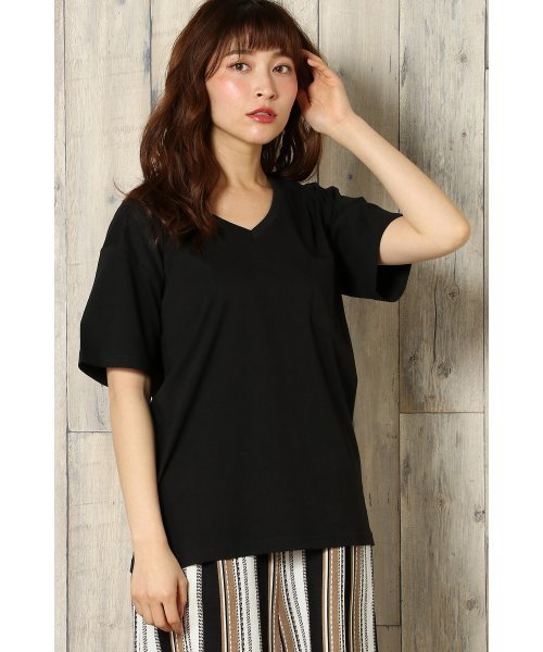 VENCEEXCHANGE（ヴァンスエクスチェンジ）の「シルケットポケット付きＴ（Tシャツ/カットソー・レディース・オフホワイト/ロイヤルブルー/ブラック/オリーブ・MEDIUM）」の3枚目の写真