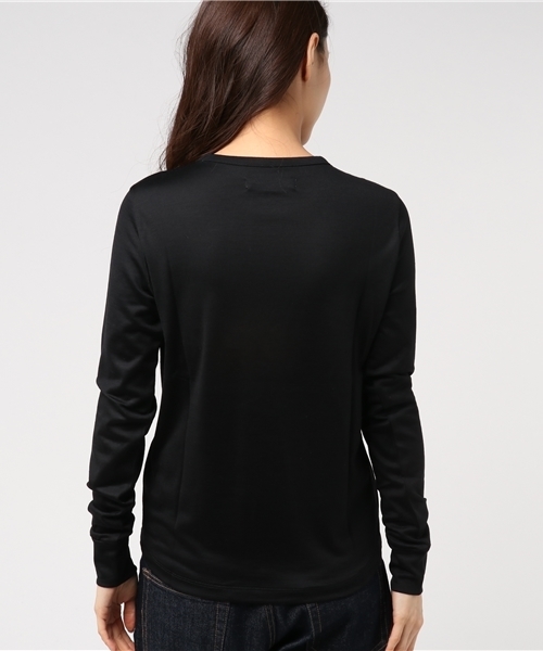 08sircus（ゼロエイトサーカス）の「【08sircus】 hight gauge jersey crew neck S16AL-TS14（Tシャツ/カットソー・レディース・ベージュ/ブラック・1）」の5枚目の写真