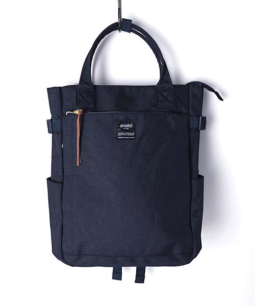 anello（アネロ）の「【anello】 杢調ポリキャンバス 10ポケット2WAYリュック（バックパック/リュック・レディース・ベージュ/ブラック/ブルー/グレー/ミント/ネイビー/ピンク/レッド・FREE）」の5枚目の写真