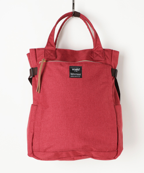 anello（アネロ）の「【anello】 杢調ポリキャンバス 10ポケット2WAYリュック（バックパック/リュック・レディース・ベージュ/ブラック/ブルー/グレー/ミント/ネイビー/ピンク/レッド・FREE）」の8枚目の写真