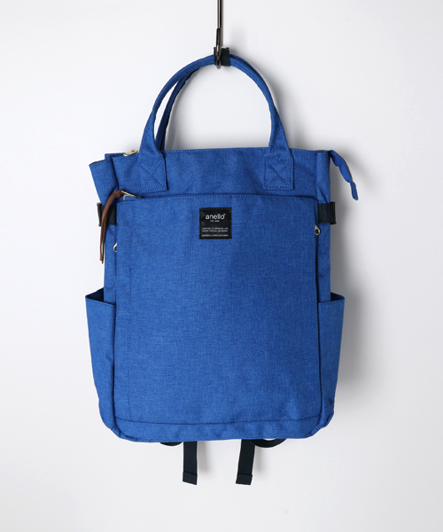 anello（アネロ）の「【anello】 杢調ポリキャンバス 10ポケット2WAYリュック（バックパック/リュック・レディース・ベージュ/ブラック/ブルー/グレー/ミント/ネイビー/ピンク/レッド・FREE）」の6枚目の写真