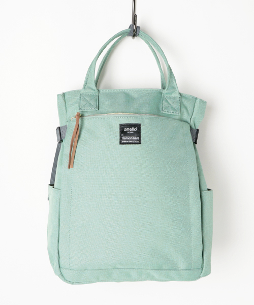 anello（アネロ）の「【anello】 杢調ポリキャンバス 10ポケット2WAYリュック（バックパック/リュック・レディース・ベージュ/ブラック/ブルー/グレー/ミント/ネイビー/ピンク/レッド・FREE）」の4枚目の写真