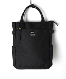 【anello】 杢調ポリキャンバス 10ポケット2WAYリュック