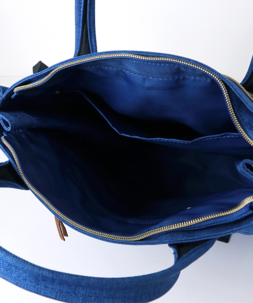 anello（アネロ）の「【anello】 杢調ポリキャンバス 10ポケット2WAYリュック（バックパック/リュック・レディース・ベージュ/ブラック/ブルー/グレー/ミント/ネイビー/ピンク/レッド・FREE）」の16枚目の写真