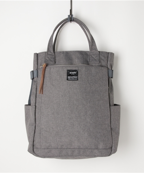 anello（アネロ）の「【anello】 杢調ポリキャンバス 10ポケット2WAYリュック（バックパック/リュック・レディース・ベージュ/ブラック/ブルー/グレー/ミント/ネイビー/ピンク/レッド・FREE）」の9枚目の写真