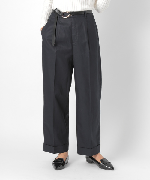 laboratory work（ラボラトリーワーク）の「タックストレートパンツ（その他パンツ・レディース・ネイビー/キャメル/カーキ・SMALL/MEDIUM）」の3枚目の写真