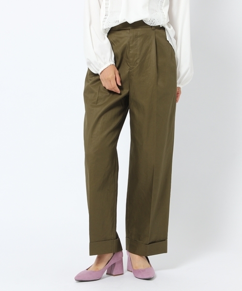 laboratory work（ラボラトリーワーク）の「タックストレートパンツ（その他パンツ・レディース・ネイビー/キャメル/カーキ・SMALL/MEDIUM）」の2枚目の写真