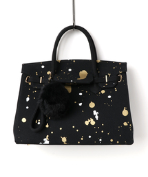 DRESSCAMP (ドレスキャンプ)SPARKLE ペイントデザイン2WAYハンドバッグ