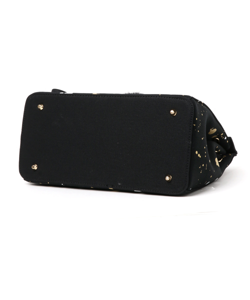 DRESSCAMP（ドレスキャンプ）の「DRESSCAMP (ドレスキャンプ)SPARKLE ペイントデザイン2WAYハンドバッグ（ハンドバッグ・レディース・ブラック・FREE）」の3枚目の写真