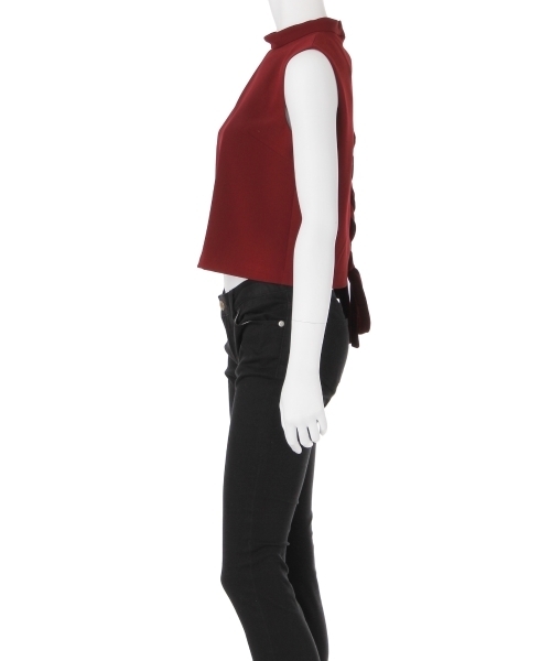 MERCURYDUO（マーキュリーデュオ）の「サイドリボンドレスブラウス（シャツ/ブラウス・レディース・ブラック/ボルドー・FREE）」の4枚目の写真