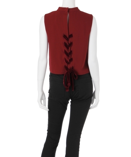 MERCURYDUO（マーキュリーデュオ）の「サイドリボンドレスブラウス（シャツ/ブラウス・レディース・ブラック/ボルドー・FREE）」の5枚目の写真