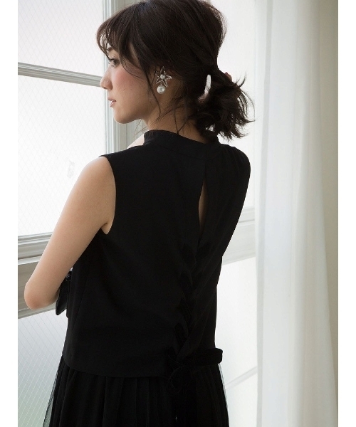 MERCURYDUO（マーキュリーデュオ）の「サイドリボンドレスブラウス（シャツ/ブラウス・レディース・ブラック/ボルドー・FREE）」の10枚目の写真