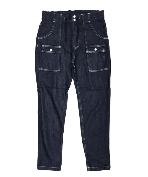EVENFLOW（イーブンフロー）の「evenflowイーブンフロウ / ブッシュ スキニーテーパード ジョガーパンツ EFP-702（デニムパンツ・メンズ・インディゴブルー/ライトインディゴブルー・SMALL/MEDIUM/LARGE）」の8枚目の写真