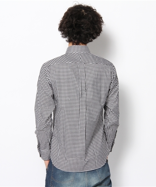 BEAUTY&YOUTH UNITED ARROWS（ビューティーアンドユースユナイテッドアローズ）の「BY オックス ギンガムチェック ボタンダウンシャツ（Regular）◆（シャツ/ブラウス・メンズ・ブラック/ケリー/ロイヤルブルー・X-SMALL/SMALL/MEDIUM/LARGE/X-LARGE）」の6枚目の写真