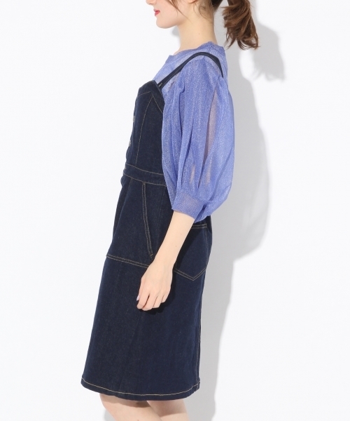 Heather(ヘザー)の「2WAYマエボタンジャンスカ 791657(ワンピース・レディース・ベージュ/ネイビー/ブルー/ブルー系その他/ブラック・S/M/SMALL/MEDIUM)」の11枚目の写真