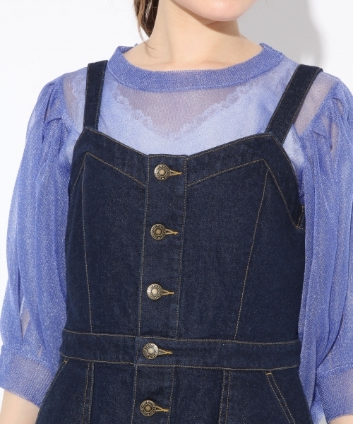 Heather(ヘザー)の「2WAYマエボタンジャンスカ 791657(ワンピース・レディース・ベージュ/ネイビー/ブルー/ブルー系その他/ブラック・S/M/SMALL/MEDIUM)」の13枚目の写真