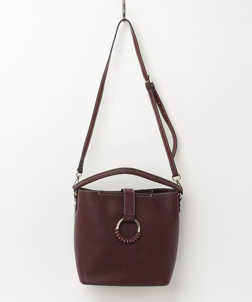 BarcosBlue（バルコスブルー）の「ハンドバッグ レザー 2way 【BARCOS BLUE/バルコスブルー】（ハンドバッグ・レディース・グリーン/ブラウン/パープル/レッド・ONE SIZE）」の4枚目の写真