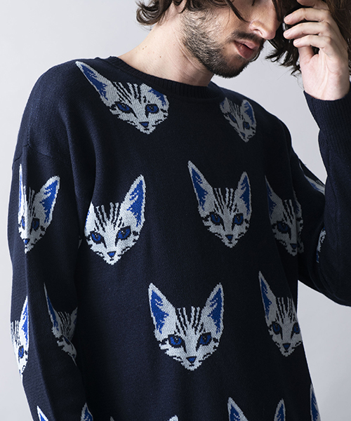 NO ID.（ノーアイディ）の「mn1824-WNニットCATドットJQ－C