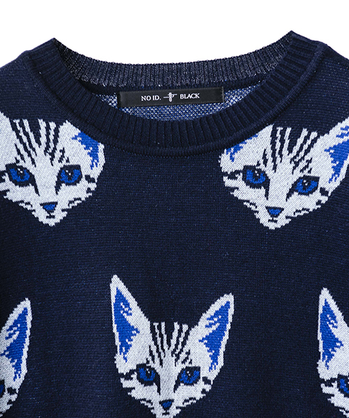 NO ID.（ノーアイディ）の「mn1824-WNニットCATドットJQ－C