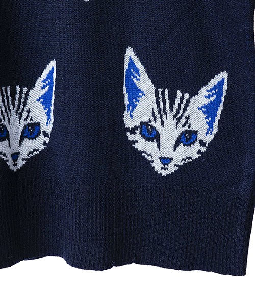 NO ID.（ノーアイディ）の「mn1824-WNニットCATドットJQ