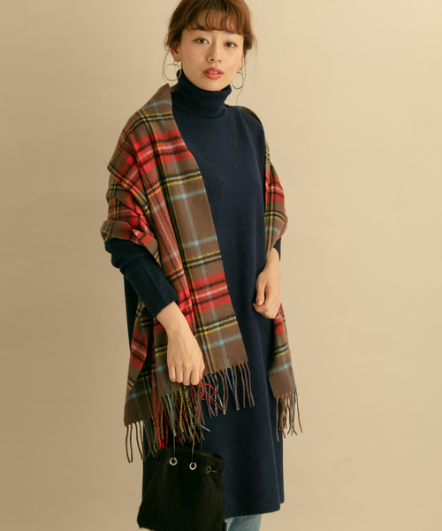 URBAN RESEARCH Sonny Label(アーバンリサーチサニーレーベル)の「圧縮ニットタートルネックワンピース(ワンピース)」|ネイビー